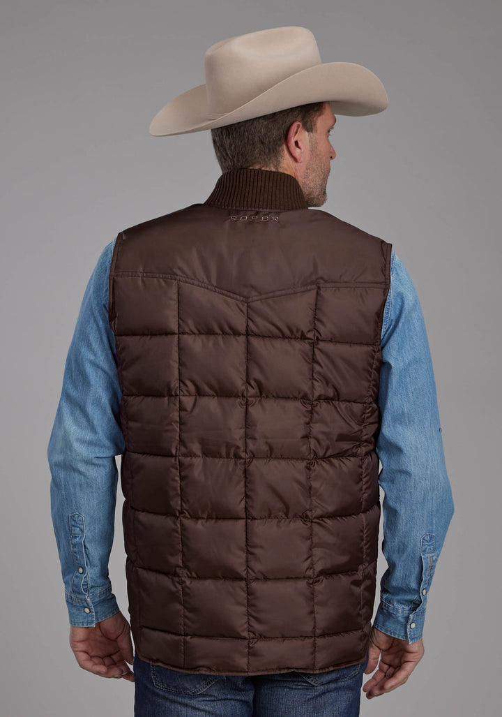 MENS CHOCOLATE ZIPPER VEST