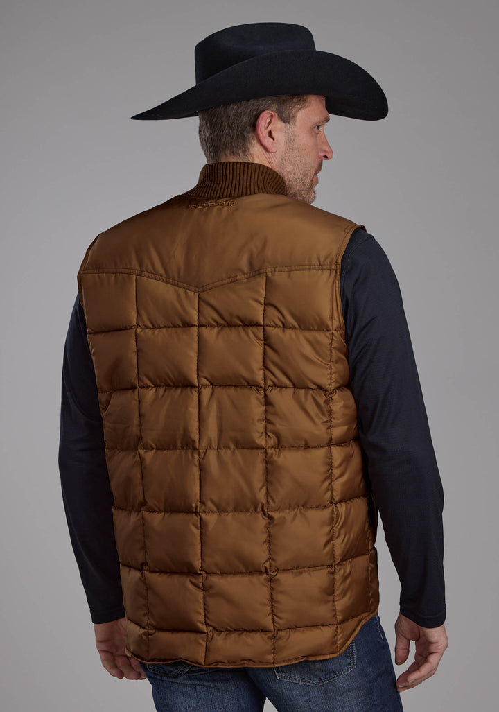 MENS CARMEL ZIPPER VEST