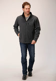 MENS HEATHER GREY SOFT SHELL JACKET