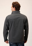 MENS HEATHER GREY SOFT SHELL JACKET