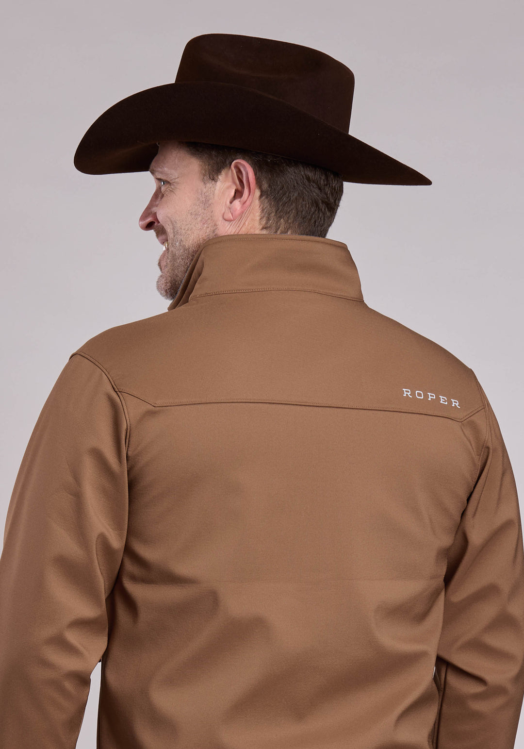 MENS JACKET ZIPPER RIPSTOP TOBACCO WESTERN JACKET