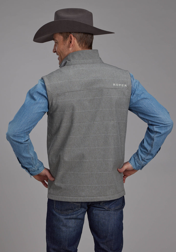 MENS TAUPE STRIPE WITH DARK TAUPE FLEECE ZIPPER JACKET