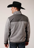MENS SMOKEY GREY SWEATER KNIT JACKET