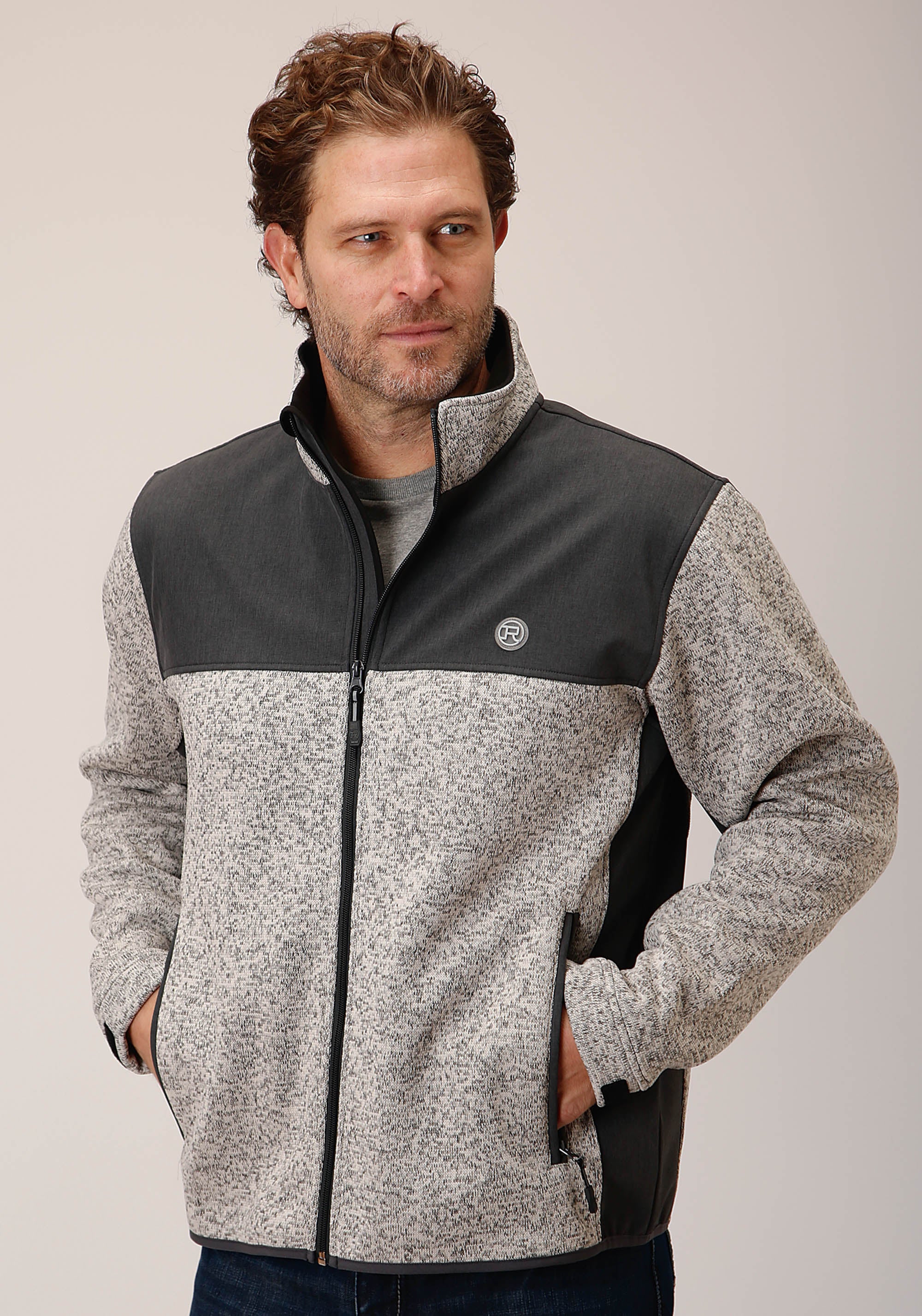 Mens Oatmeal Sweater Bonded Fleece Jacket – Roper Apparel & Footwear