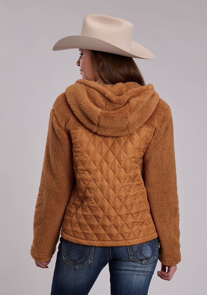 WOMENS ROPER TOBACCO TEDDY FLEECE WESTERN JACKET