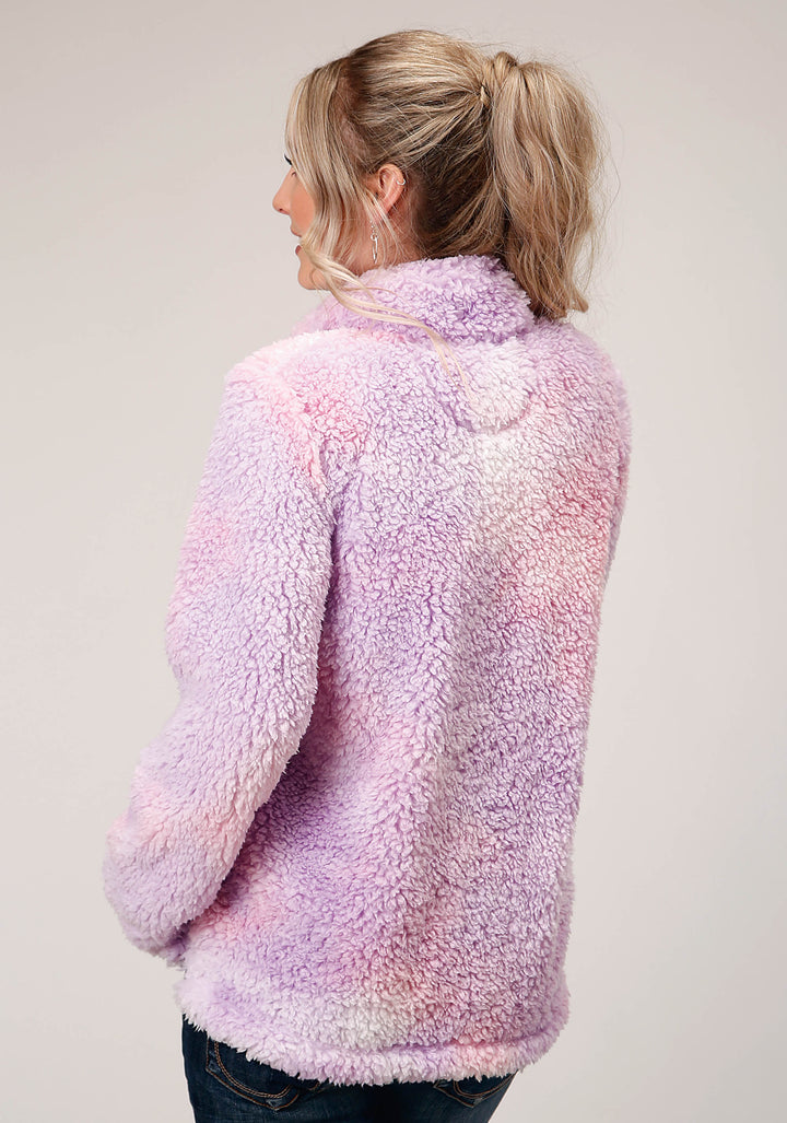 WOMENS POLAR FLEECE  TIE DYE PULLOVER
