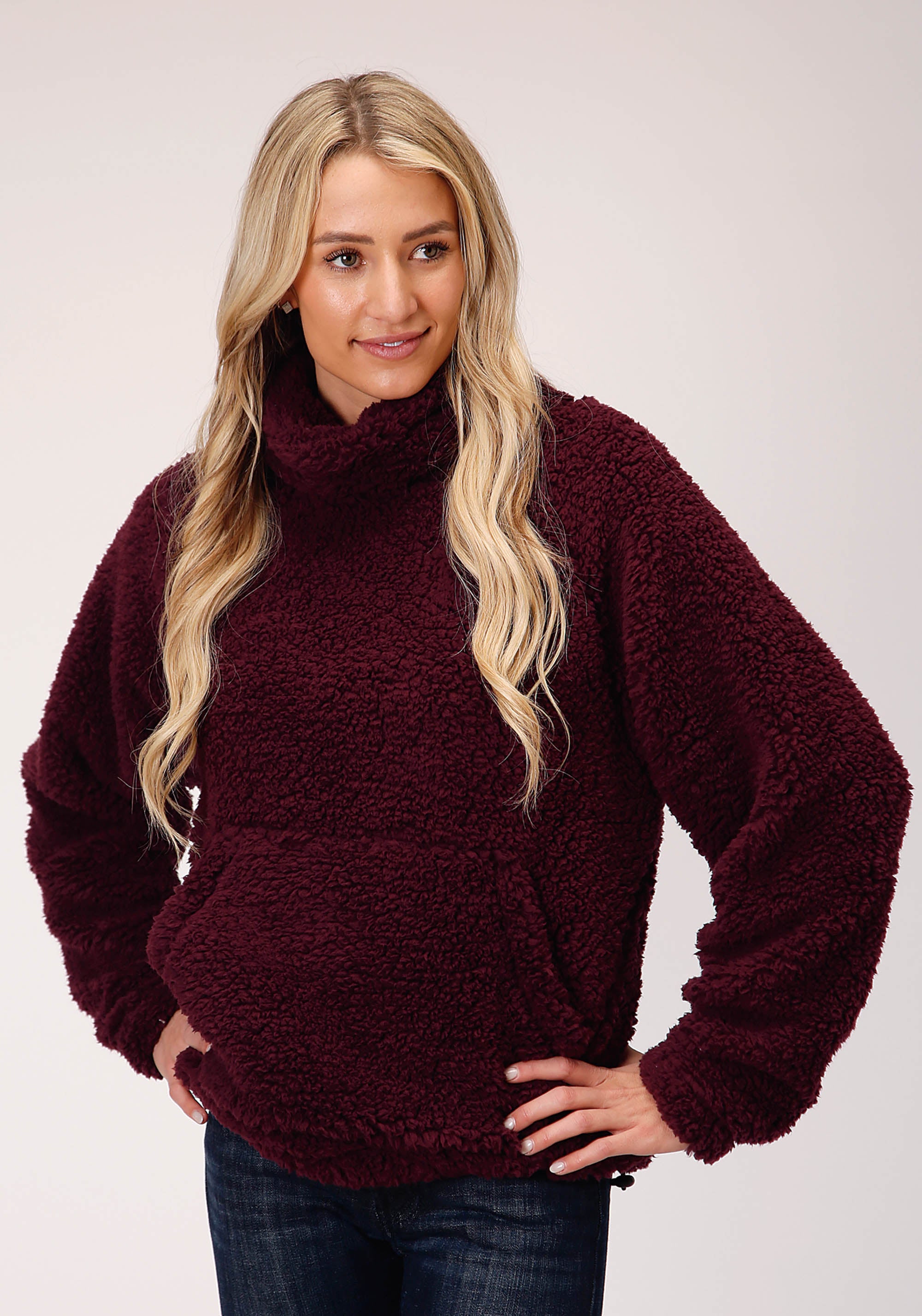 Womens Wine Polar Fleece Pullover – Roper Apparel & Footwear