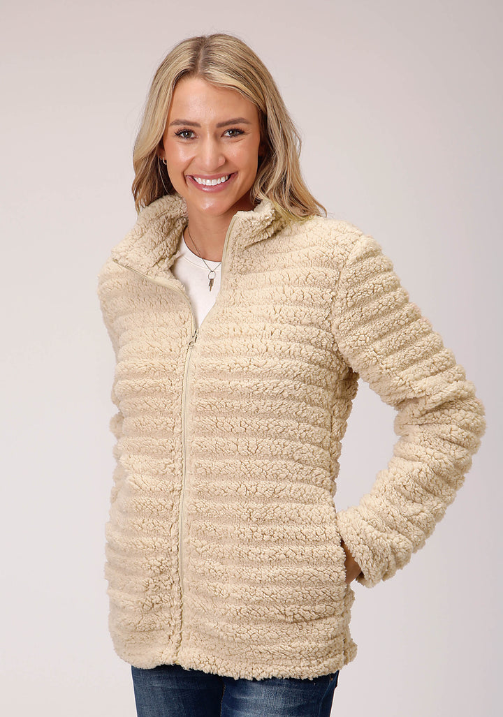 WOMENS FAUX MINK FLEECE JACKET PULLOVER