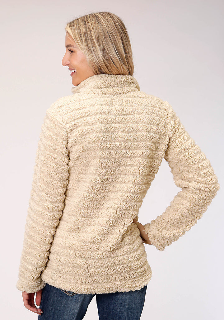 WOMENS FAUX MINK FLEECE JACKET PULLOVER