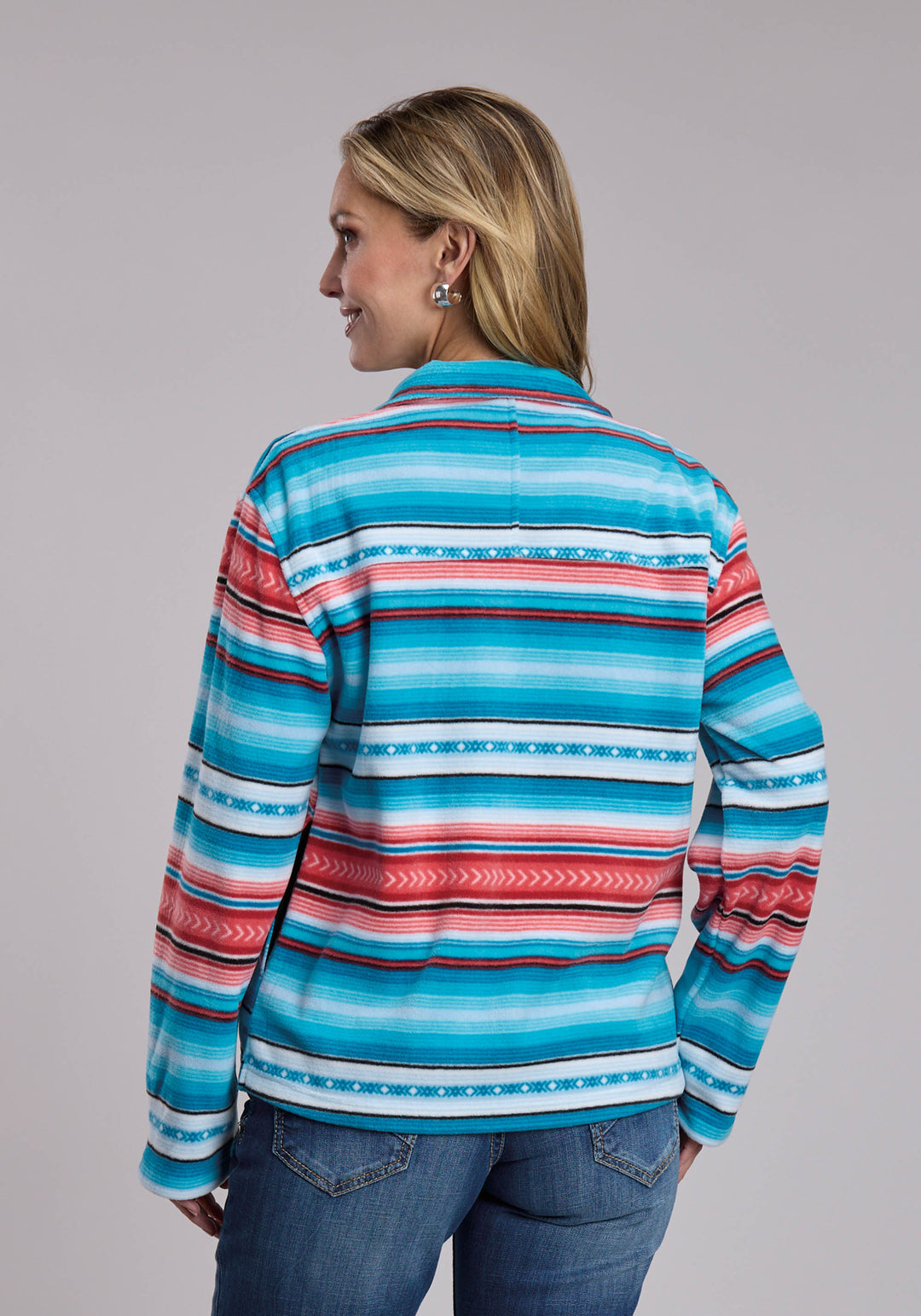 WOMENS ROPER HORIZONTAL OMBRE STRIPE WESTERN JACKET