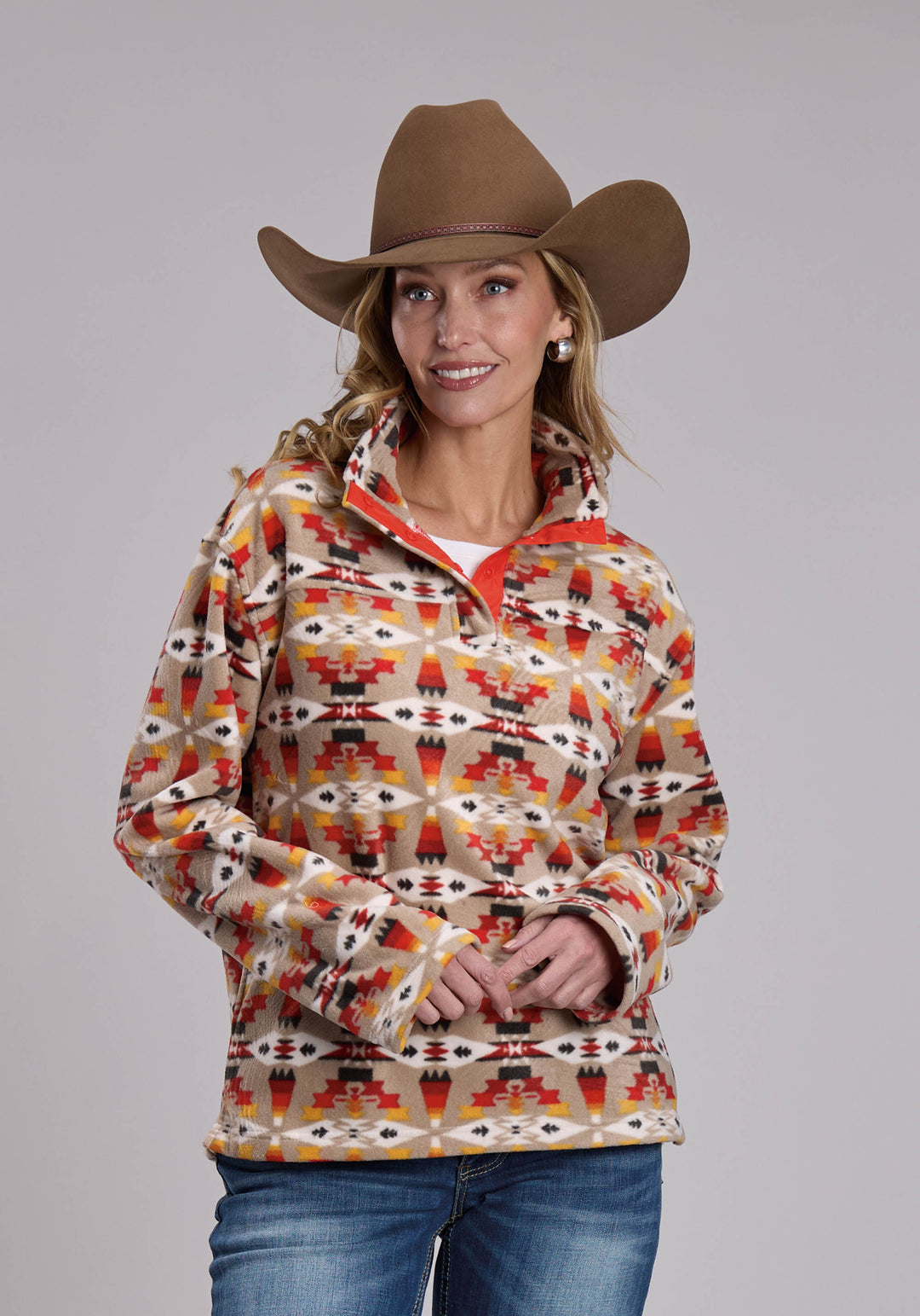 WOMENS ROPER NAVAJO SUNSET PRINT WESTERN JACKET