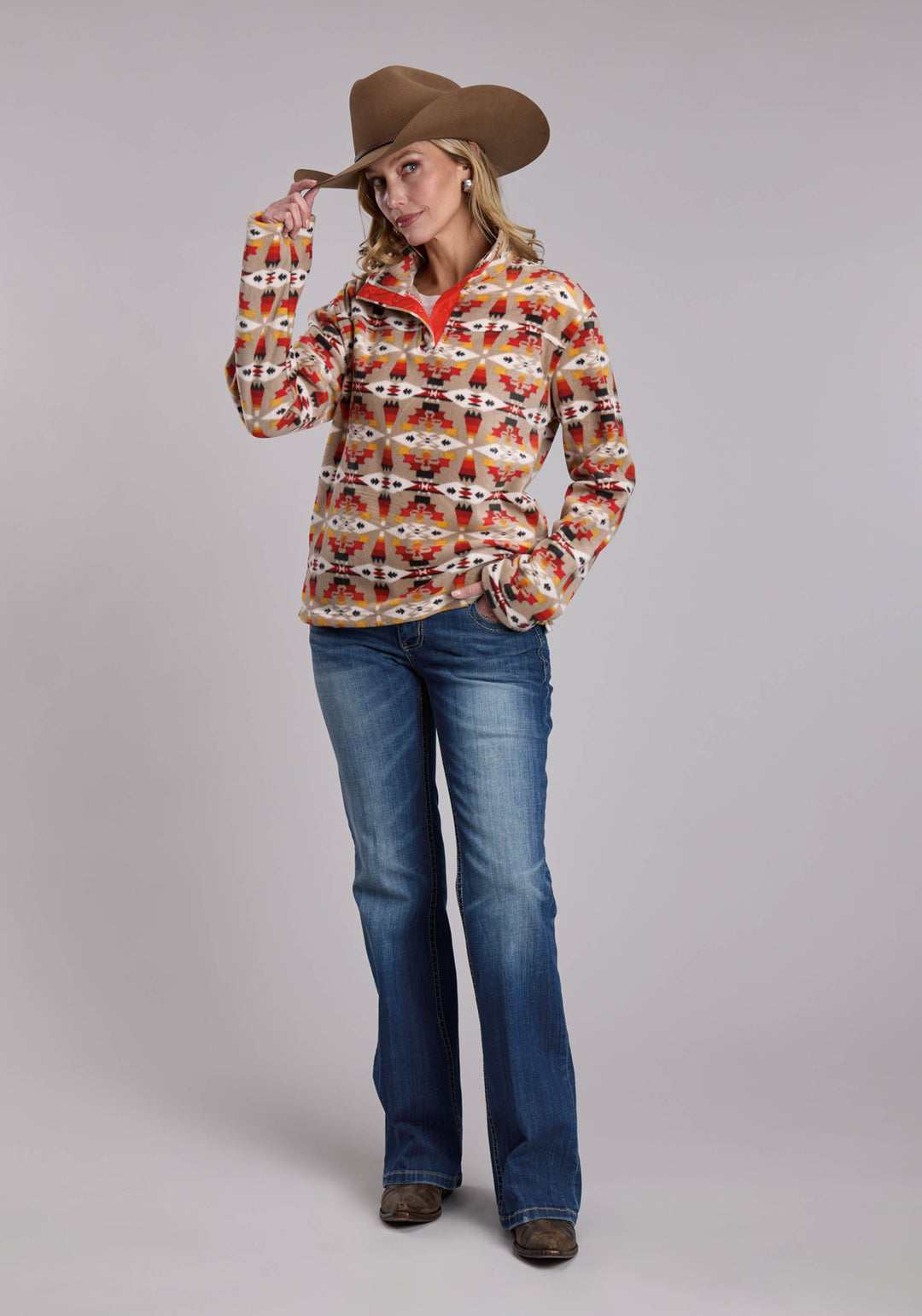 WOMENS ROPER NAVAJO SUNSET PRINT WESTERN JACKET