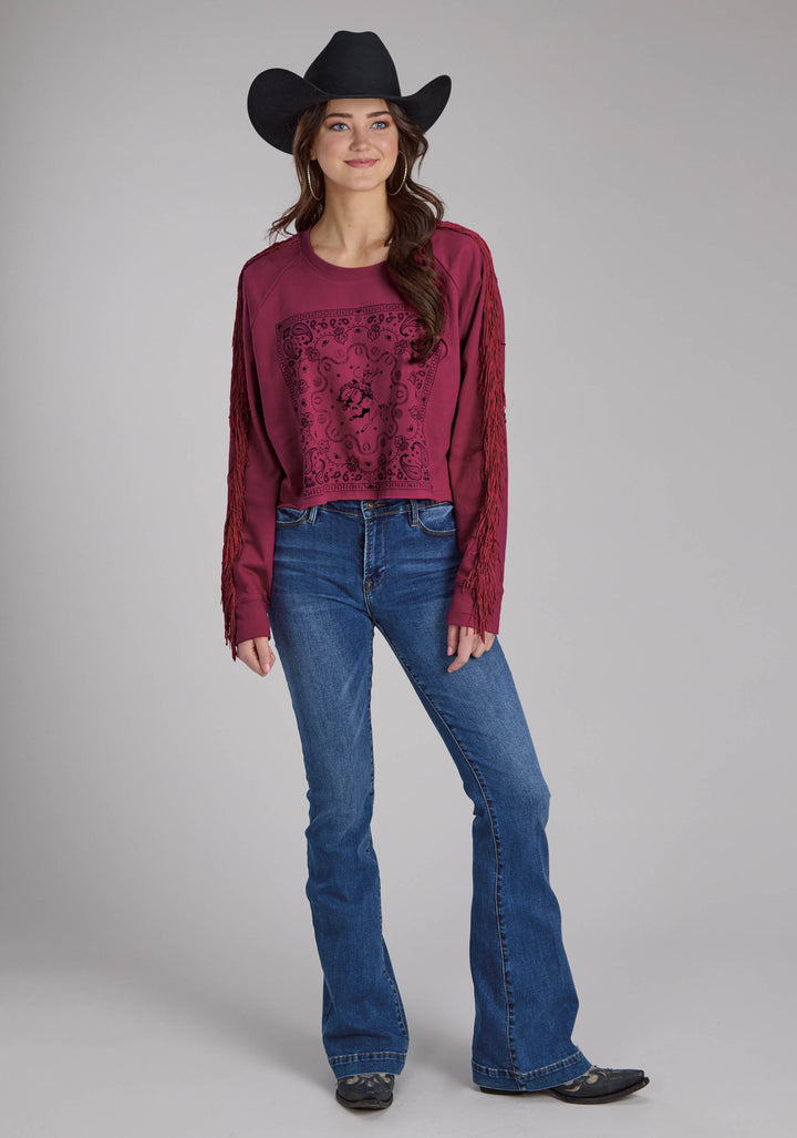 WOMENS COTTON FLEECE SWEATSHIRT PULLOVER JACKET