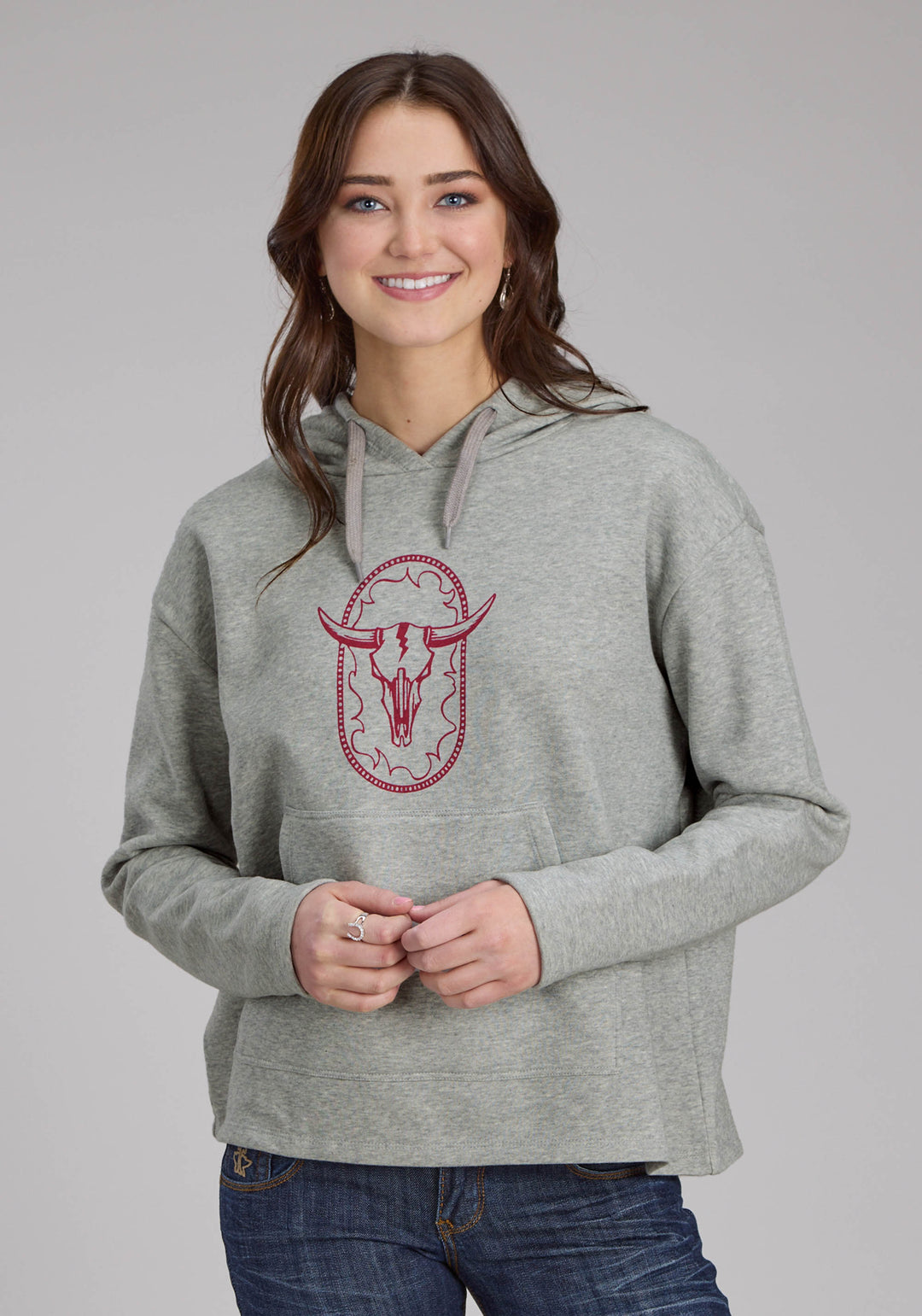 WOMENS COTTON FLEECE HOODED SWEATSHIRT PULLOVER JACKET