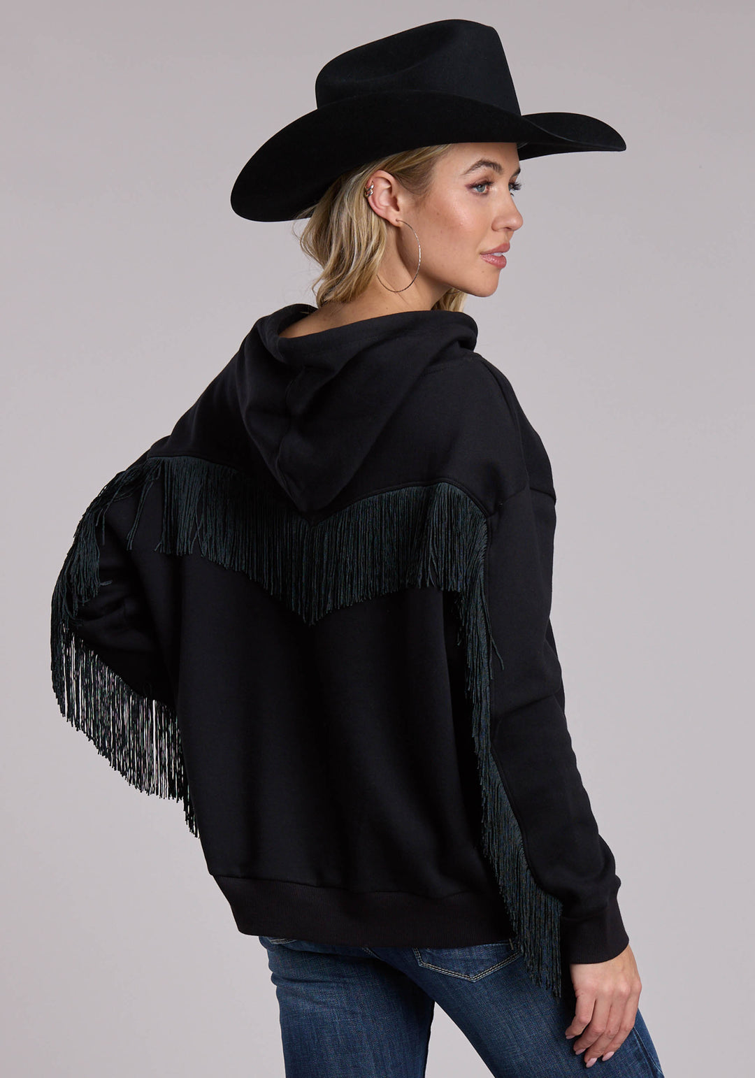 WOMENS ROPER COTTON FLEECE WESTERN HOODED SWEATSHIRT