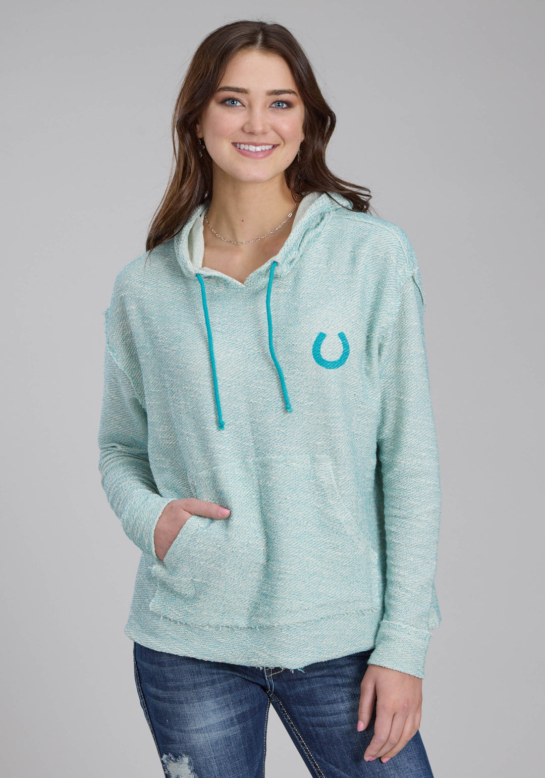 WOMENS LONG SLEEVE HOODED SWEATER PULLOVER JACKET