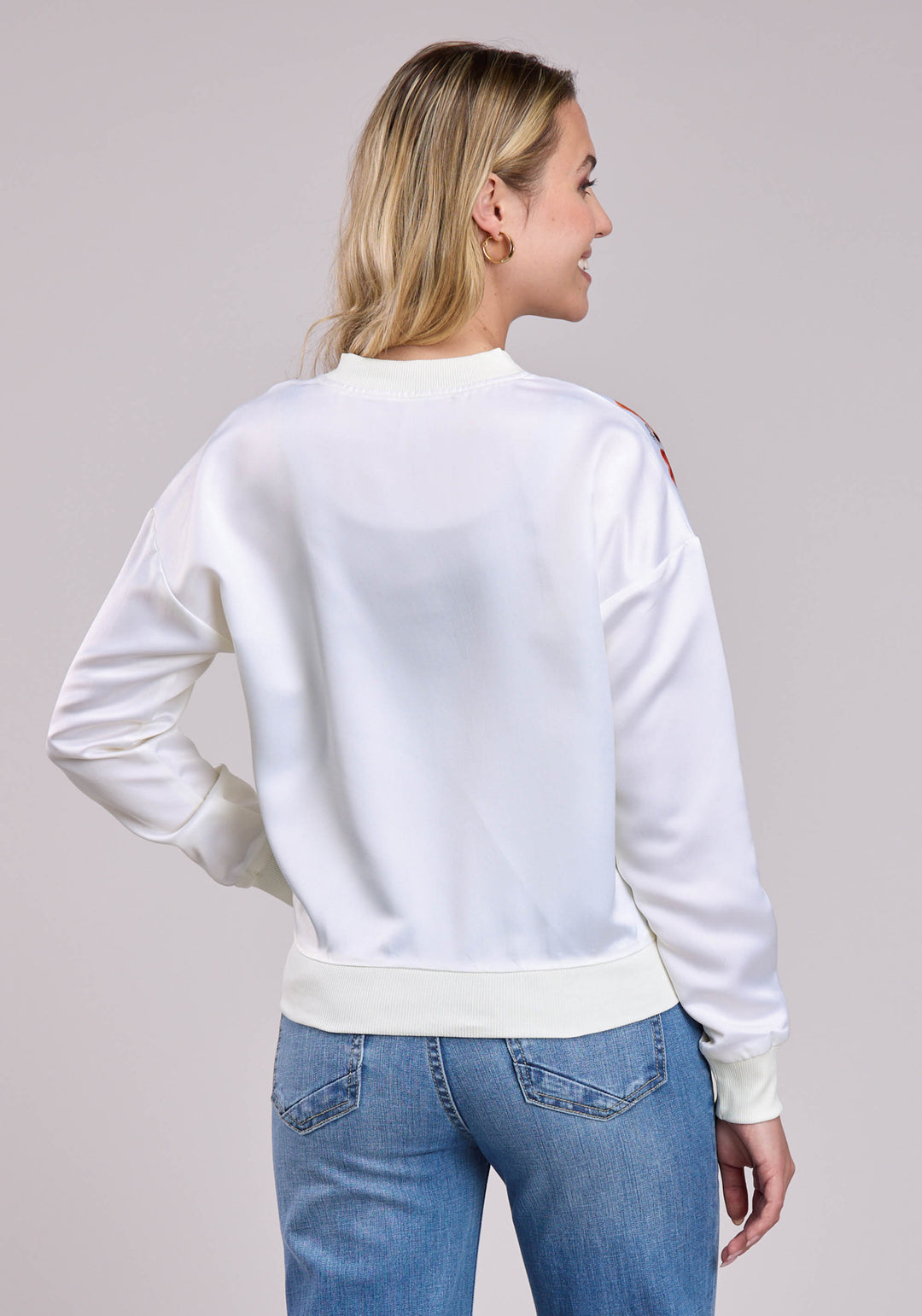 WOMENS JACKET ZIPPER POLY SATIN BOMBER WESTERN JACKET