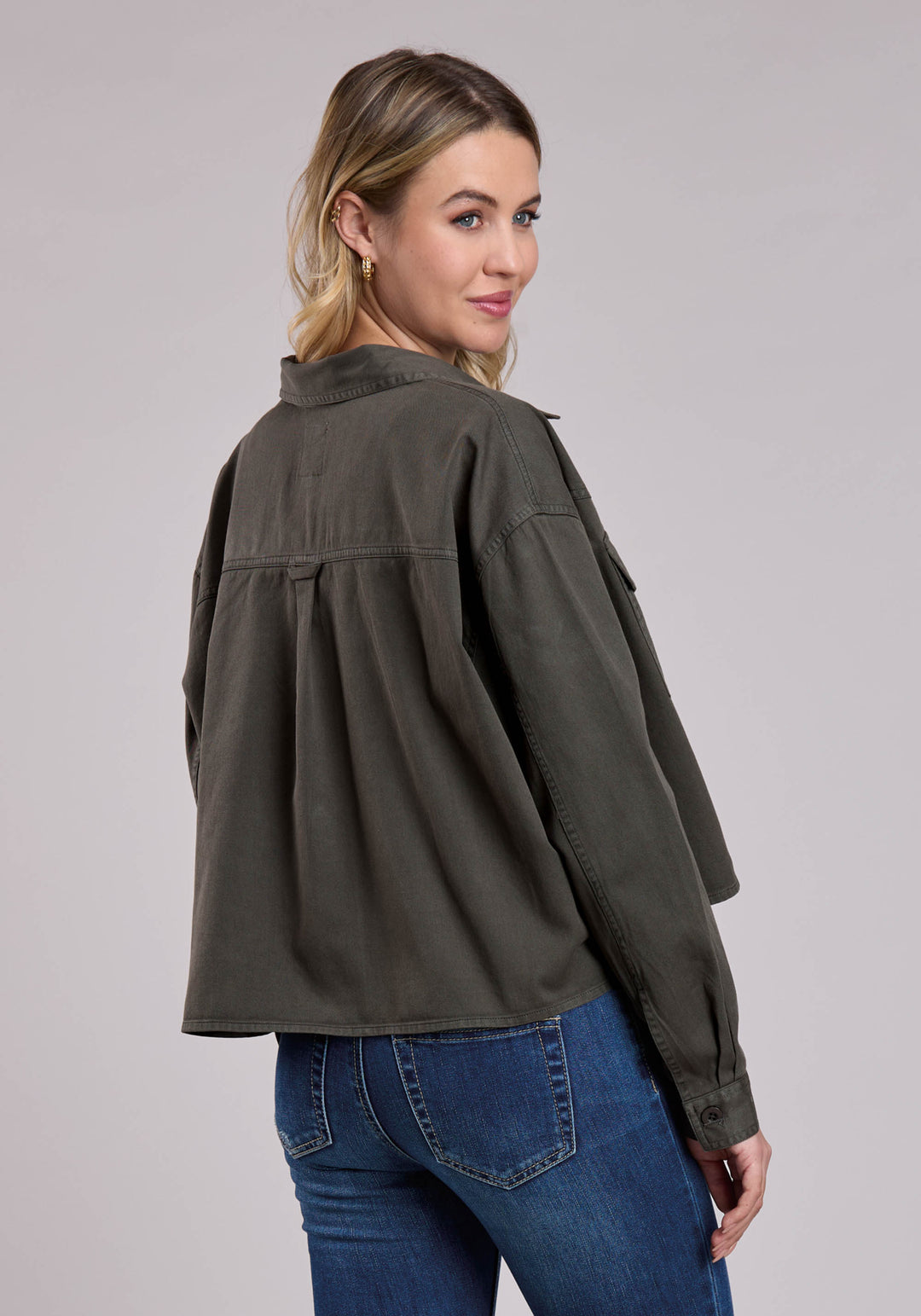 WOMENS JACKET BUTTON PIGMENT DYED WESTERN JACKET