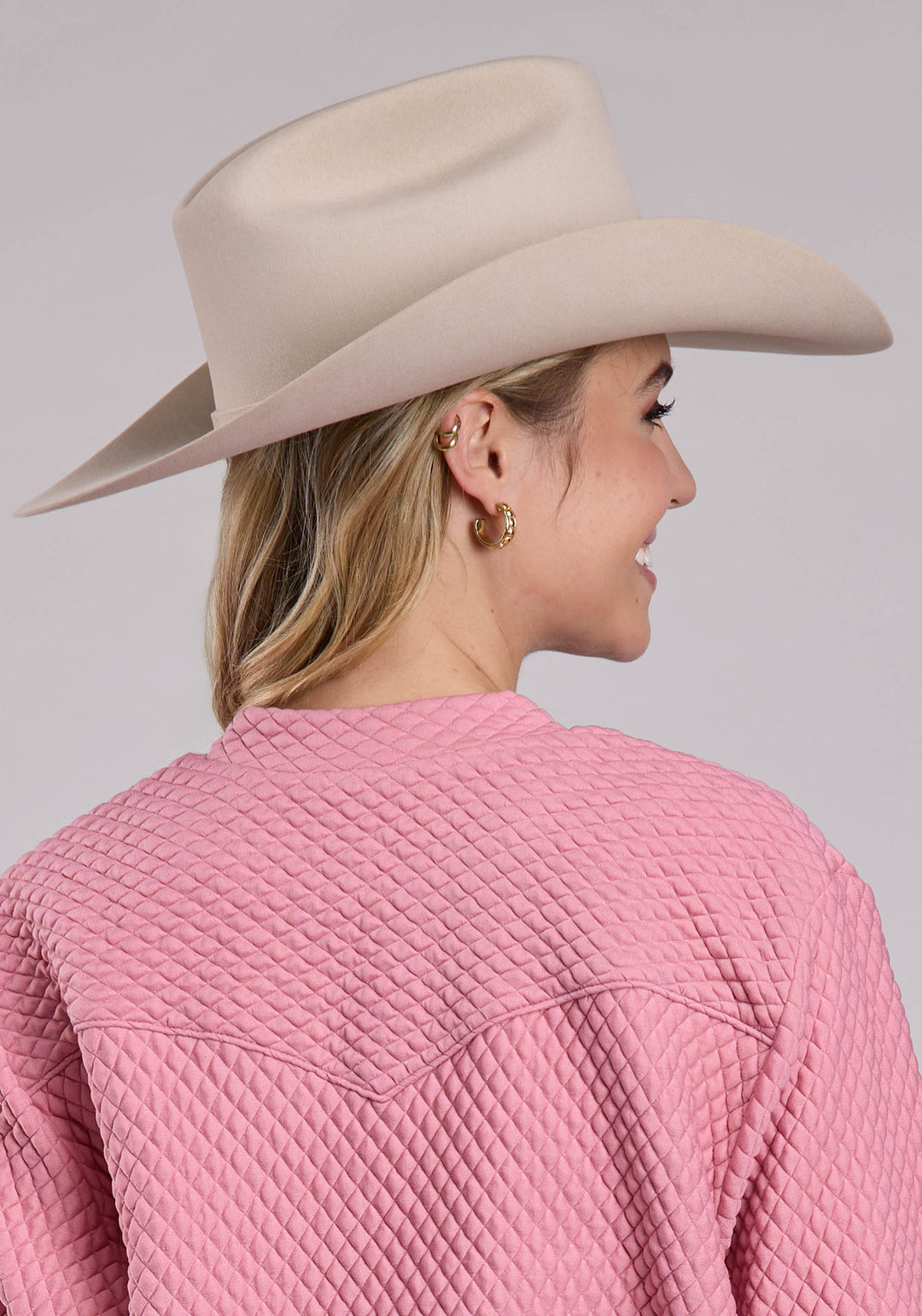 WOMENS JACKET ZIPPER QUILTED POLY ZIP WESTERN JACKET