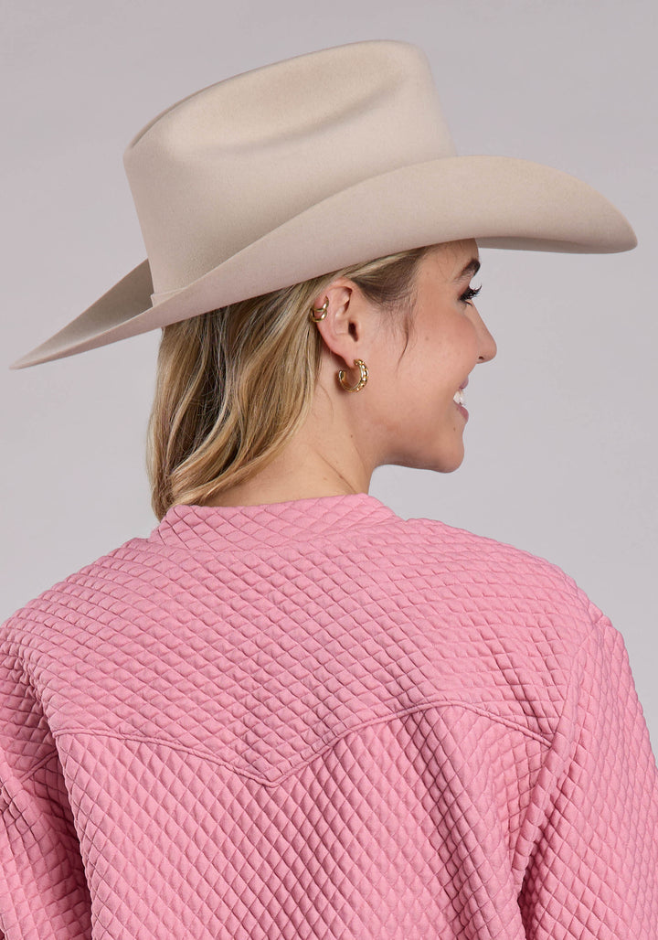 WOMENS JACKET ZIPPER QUILTED POLY ZIP WESTERN JACKET