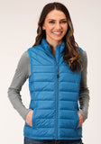WOMENS DOWN  CUSHABLE DOWN FILLED VEST  TEAL