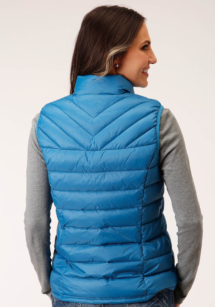 WOMENS DOWN  CUSHABLE DOWN FILLED VEST  TEAL