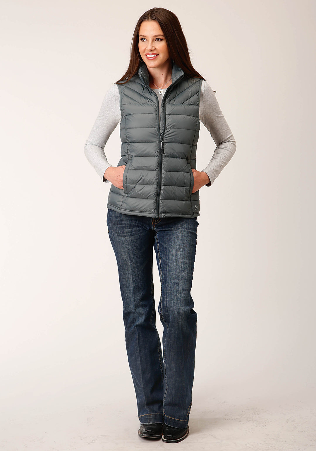 WOMENS DOWN  SLVR SAGE NYLON DOWN PROOF COATED