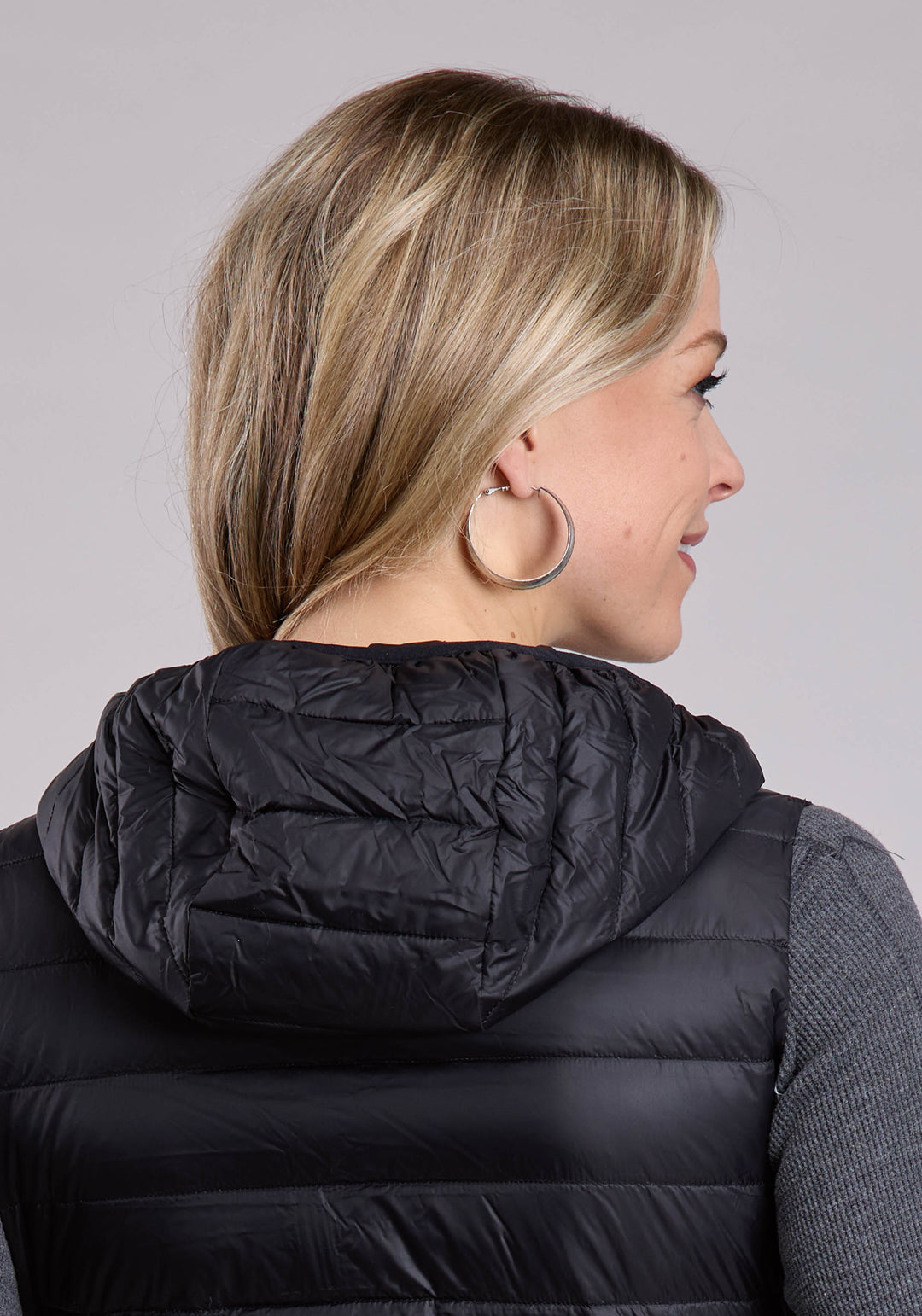 WOMENS VEST ZIPPER NYLON DOWN PROOF COATED WESTERN VEST