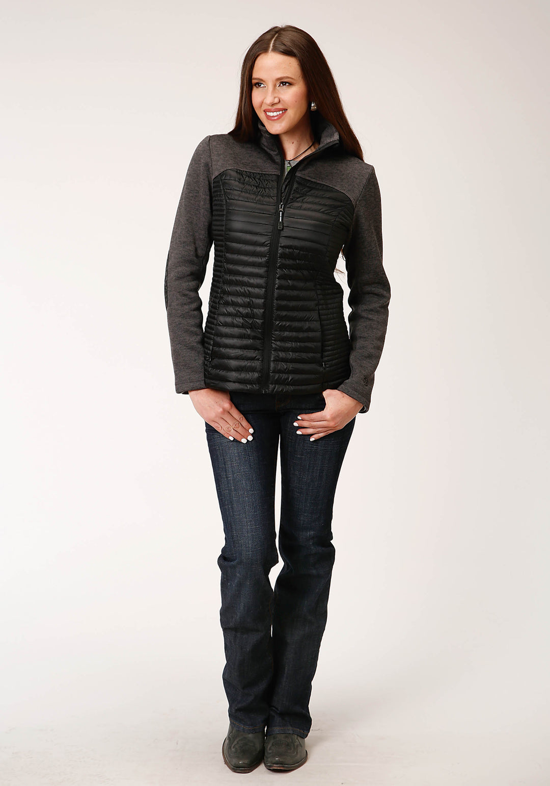 WOMENS DOWN FILLED CRUSHABLE COMBO JACKET