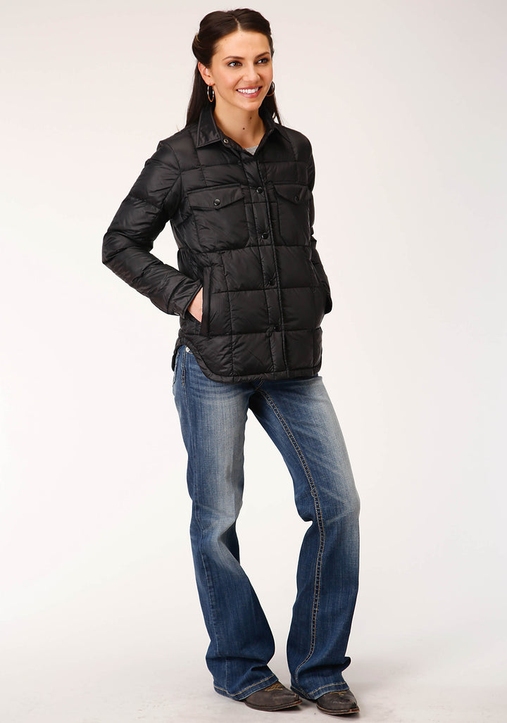 WOMENS PARACHITE JACKET WITH DOWNFILL BLACK