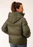 WOMENS HOODED DOWN PUFFER JACKET