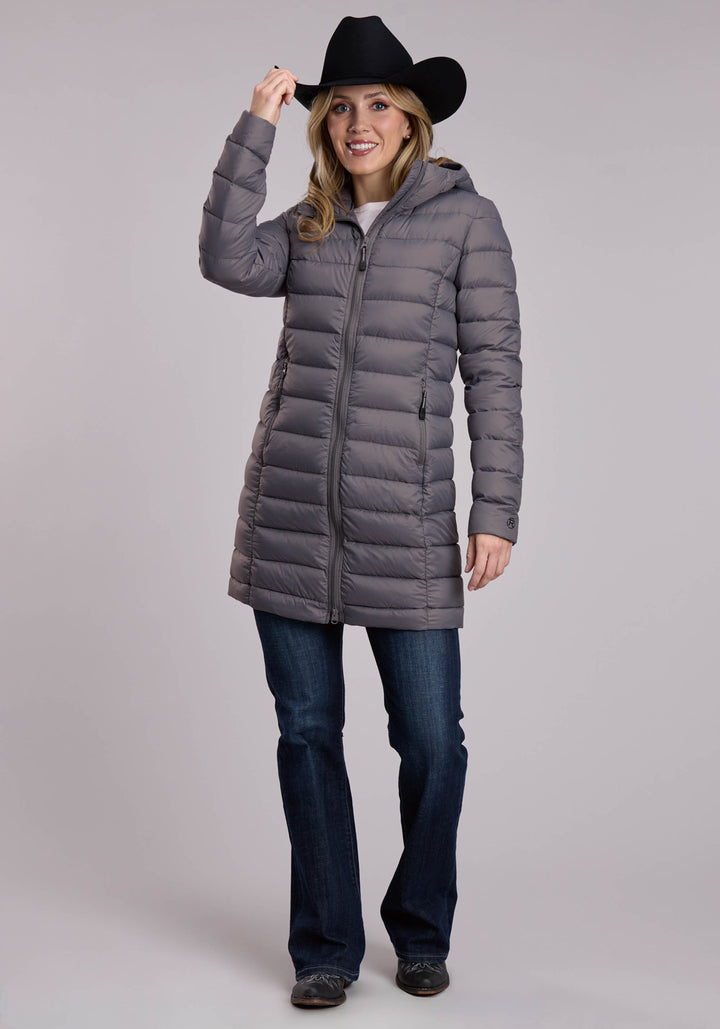 WOMENS ROPER CRUSHABLE DOWN FILLED WESTERN LONG COAT