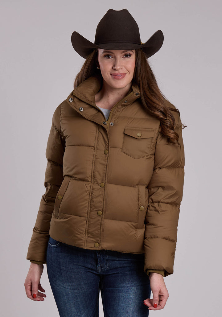 WOMENS ROPER DOWN FILLED WESTERN PUFFY COAT