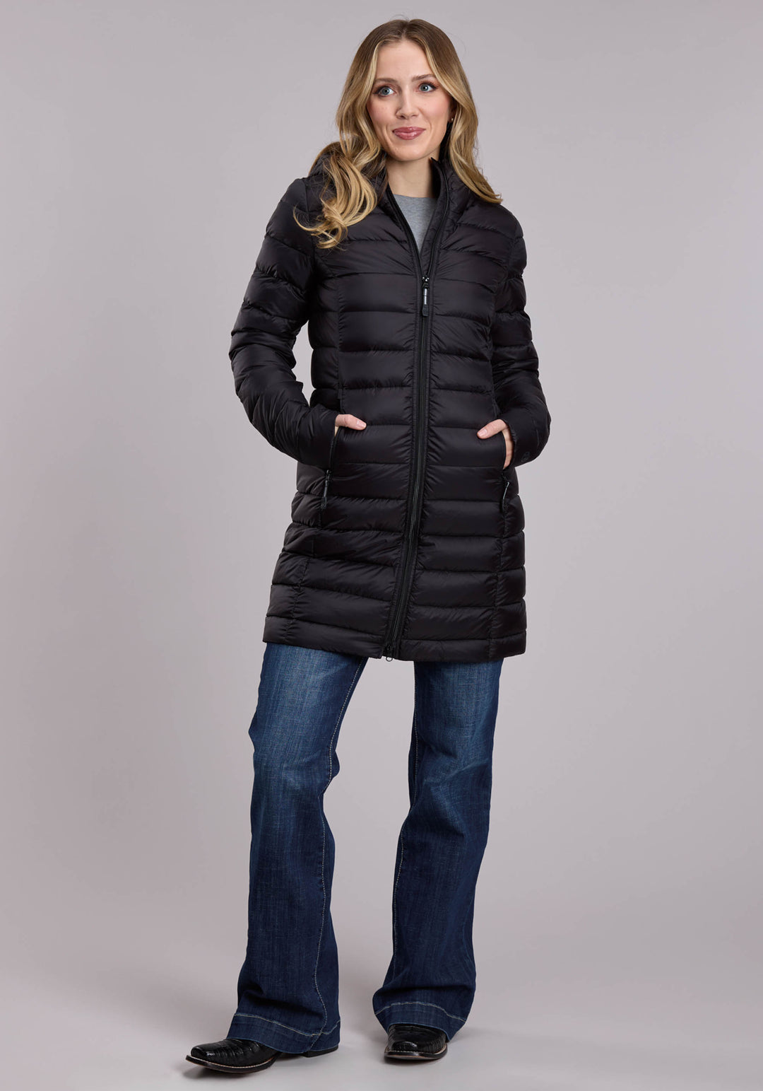 Womens Roper Crushable Down Filled Western Long Coat