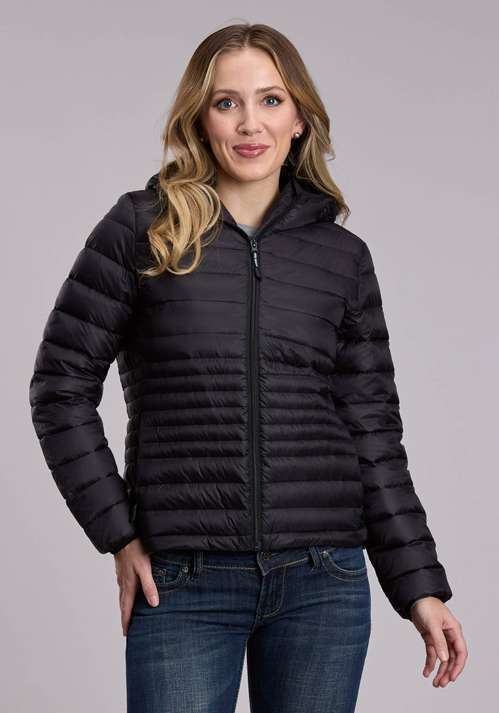 Womens Roper Crushable Down Filled Western Hooded Coat