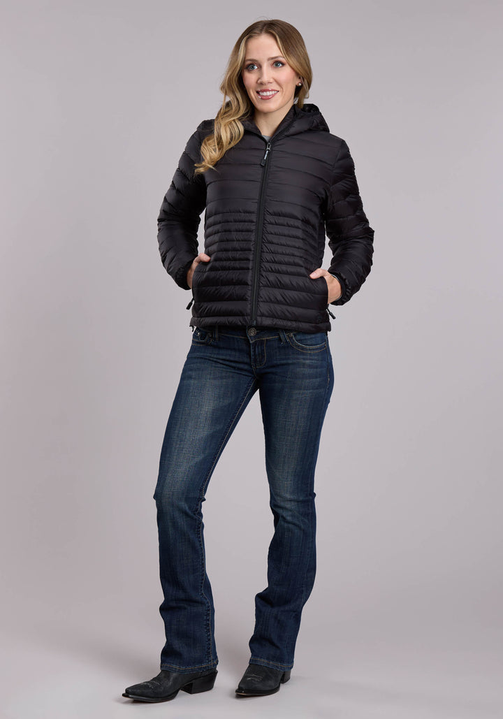 Womens Roper Crushable Down Filled Western Hooded Coat