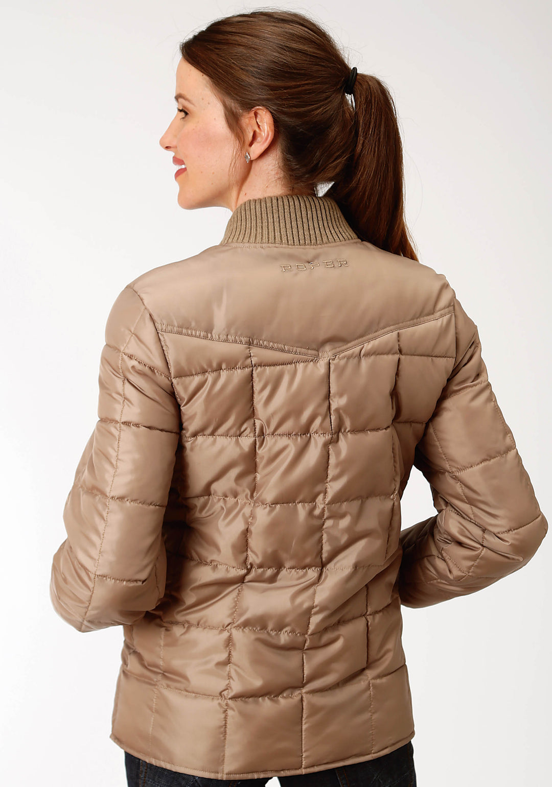 WOMENS KHAKI POLY-FILLED JACKET