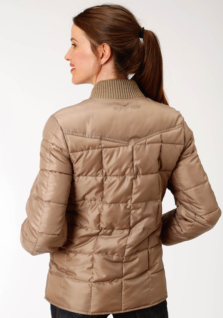 WOMENS KHAKI POLY-FILLED JACKET