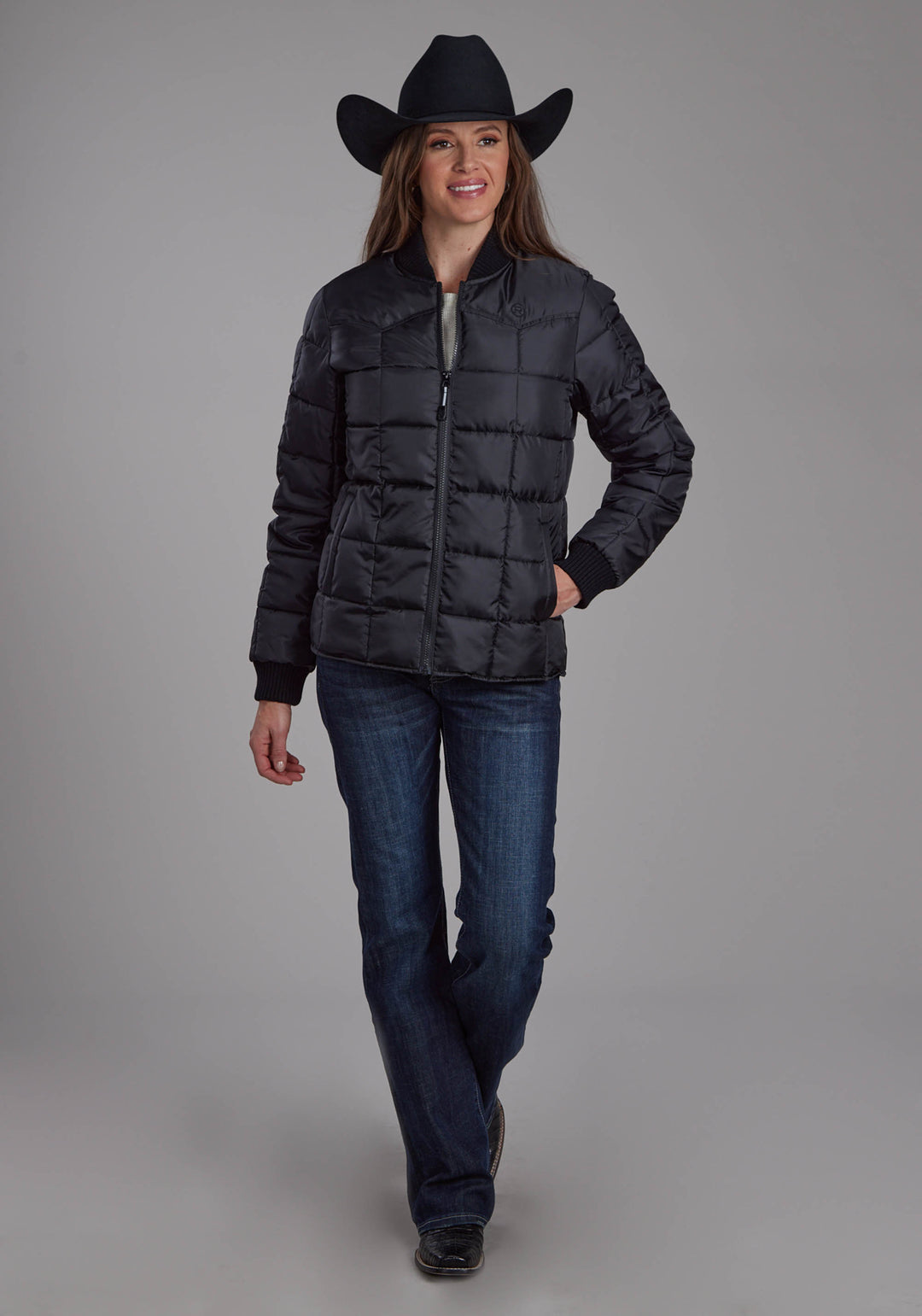 WOMENS WOMEN'S BLACK ZIPPER JACKET