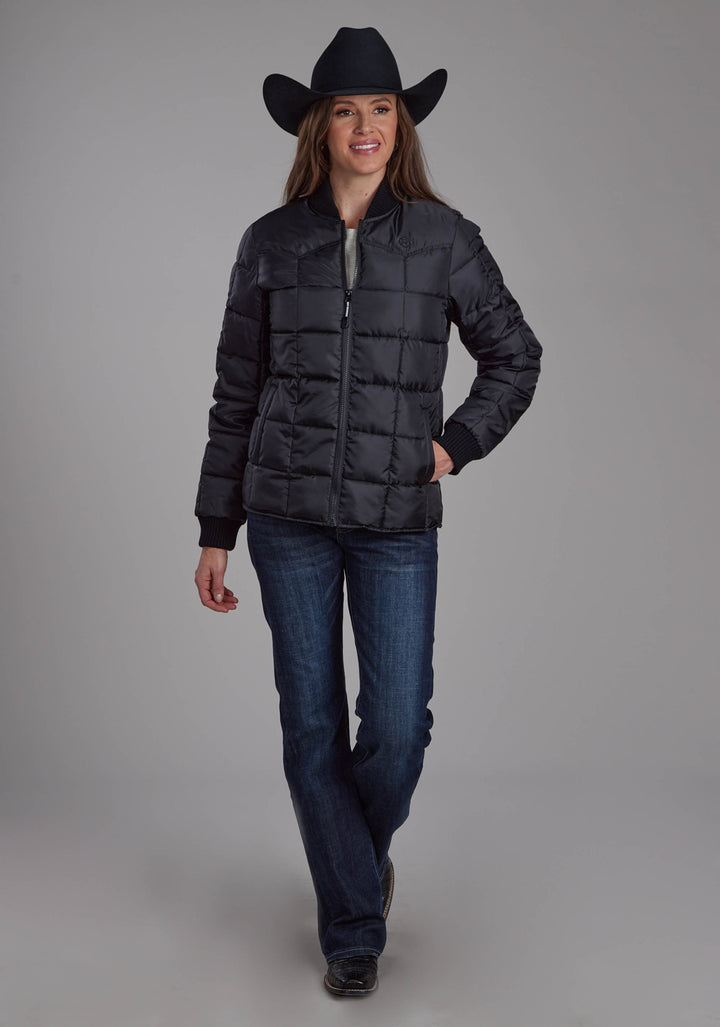 WOMENS WOMEN'S BLACK ZIPPER JACKET
