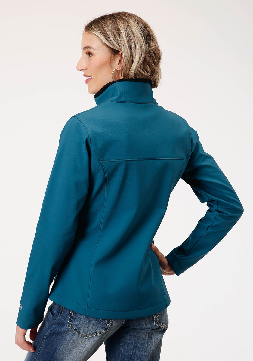WOMENS DEEP TEAL GRID SOFT SHELL TECH JACKET – Roper Apparel & Footwear