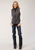 WOMENS TECH  HEATHER GREY SOFTSHELL VEST