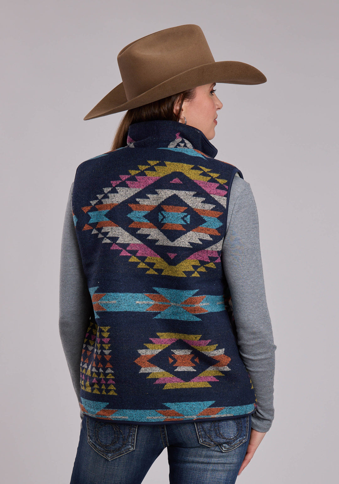 WOMENS ROPER WOVEN AZTEC WESTERN VEST