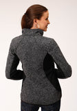 WOMENS MELANGE CHARCOAL GREY TECH JACKET