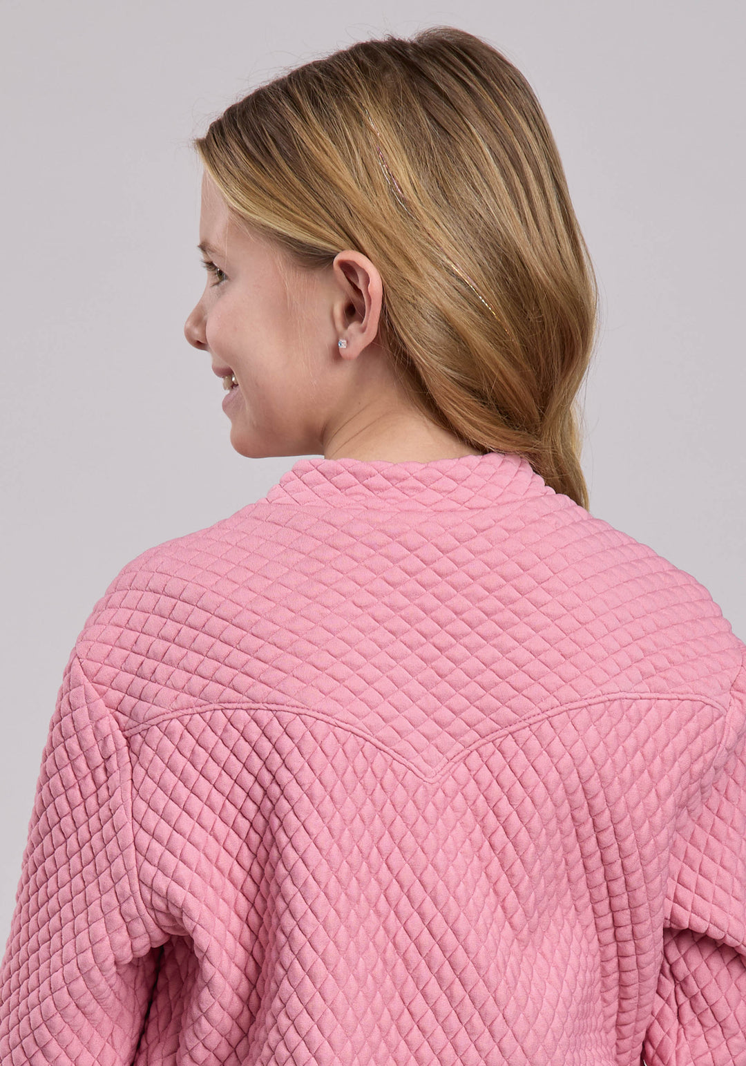 GIRLS JACKET ZIPPER QUILTED POLY BOXY FIT WESTERN JACKET