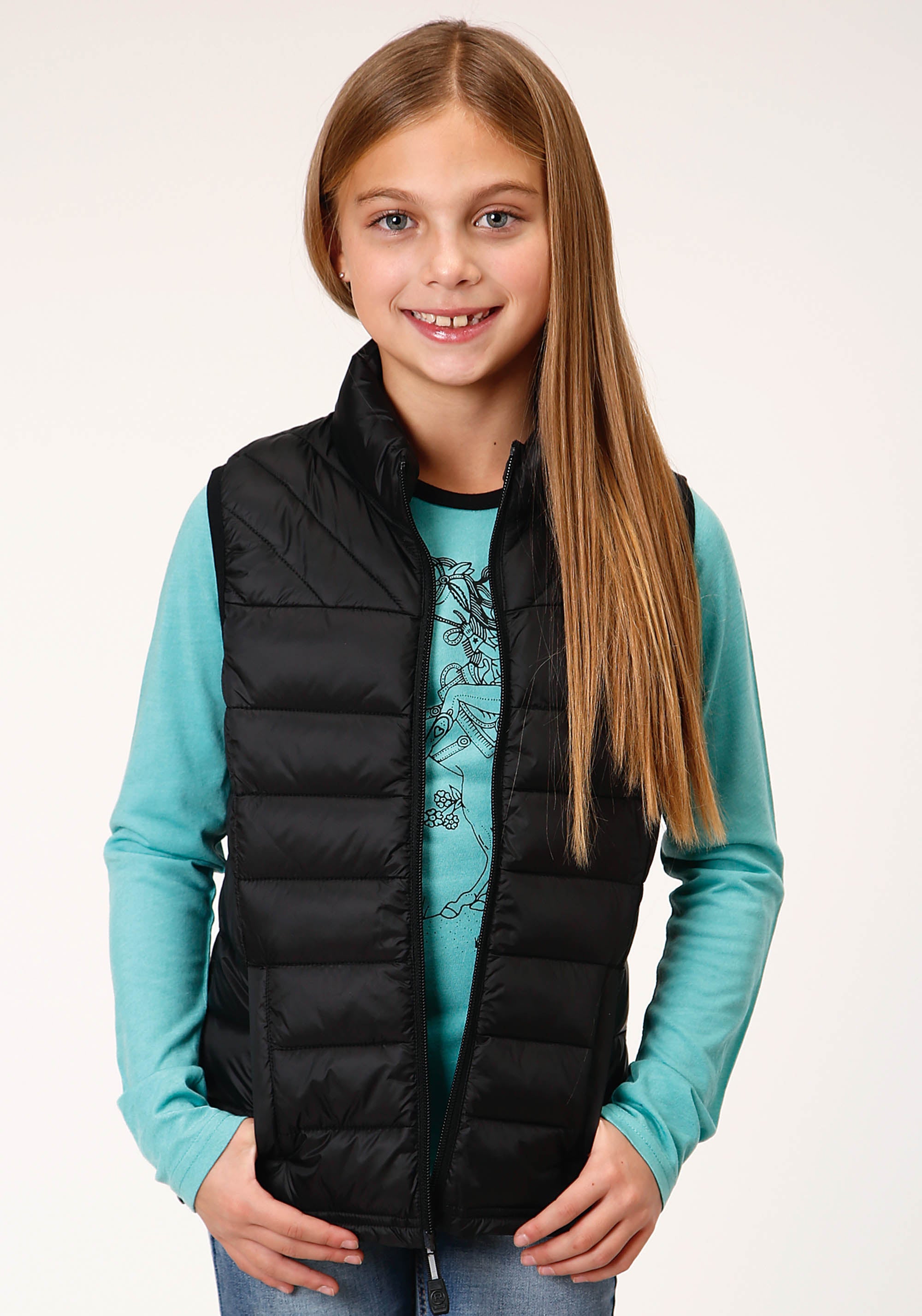 ジャケット・アウター UNIVERSAL PRODUCTS. / DOWN VEST / 2 GIRLS CRUSHABLE POLY FILLED BLACK DOWN VEST – Roper Apparel