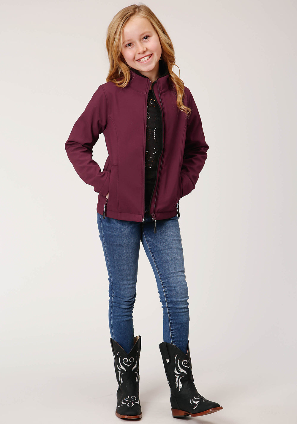 GIRLS  WINE SOFTSHELL TECH JACKET