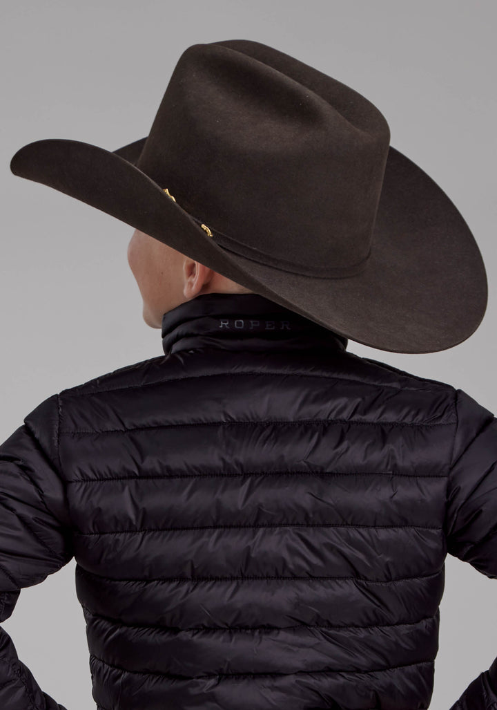 BOYS BLACK NYLON PARACHUTE ZIPPER JACKET