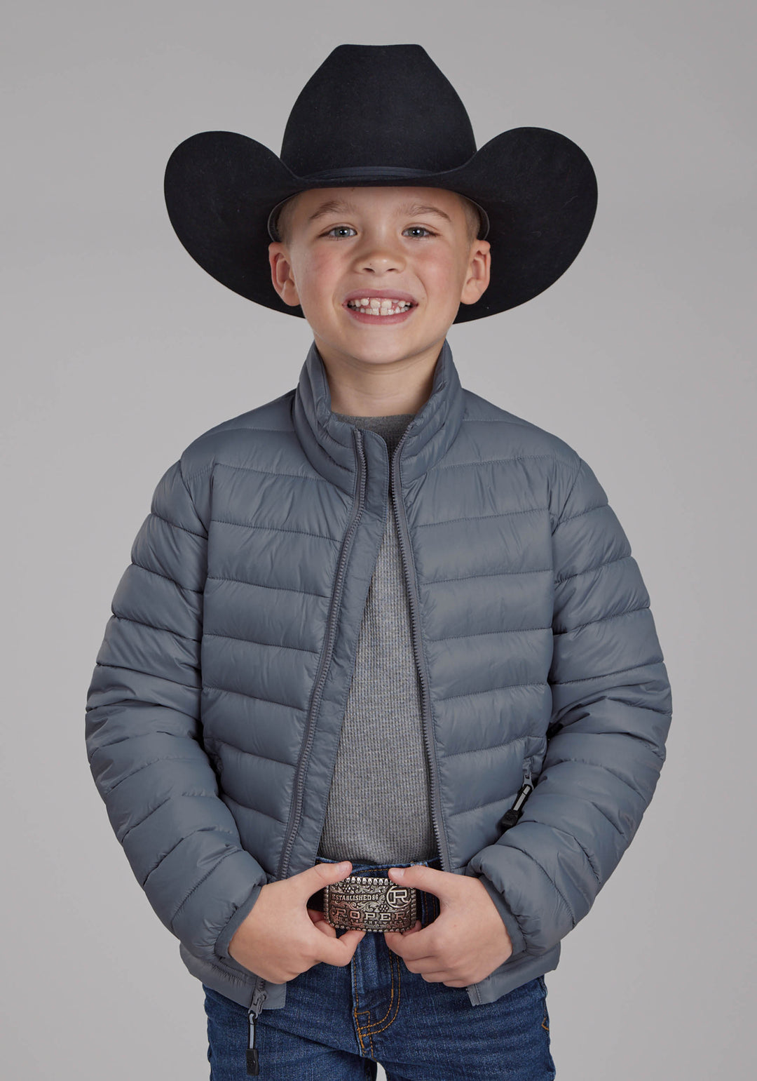 BOYS SILVER BLUE PARACHUTE ZIPPER JACKET