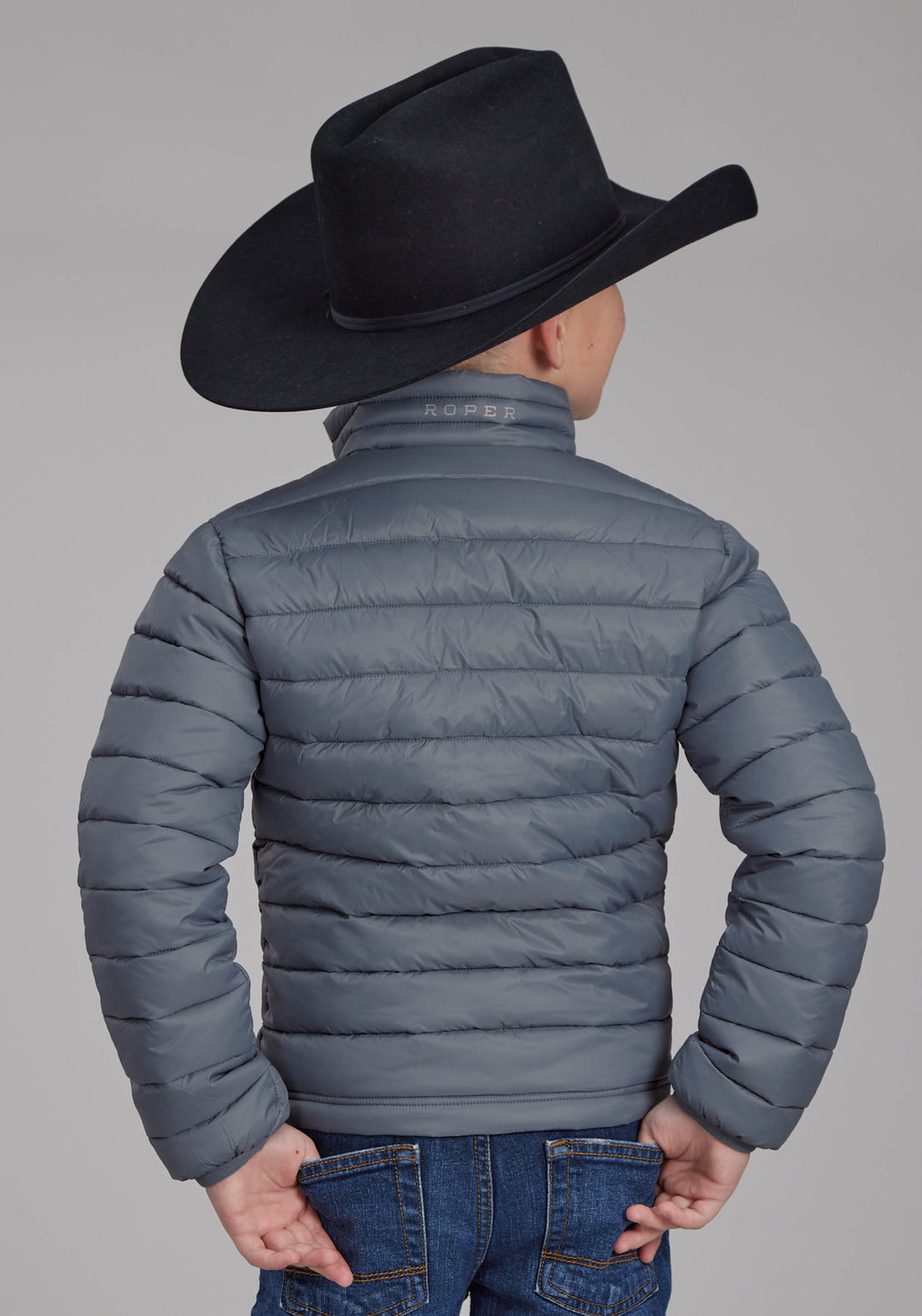 BOYS SILVER BLUE PARACHUTE ZIPPER JACKET